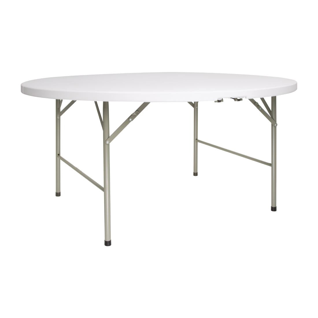 CC506 Bolero Round Centre Folding Table White 5ft (Single) JD Catering Equipment Solutions Ltd