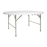 CC506 Bolero Round Centre Folding Table White 5ft (Single) JD Catering Equipment Solutions Ltd