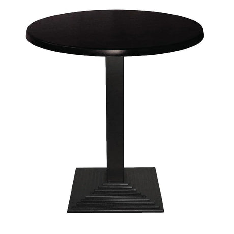 CC513 Werzalit Pre-drilled Round Table Top Black 800mm - JD Catering Equipment Solutions Ltd