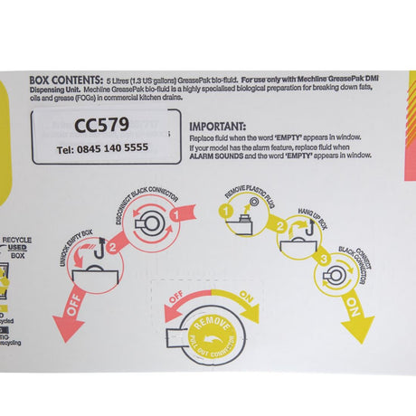 CC579 GreasePak MSGD5 Dosing Fluid 5Ltr (3 Pack) JD Catering Equipment Solutions Ltd