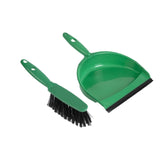 CC933 Jantex Soft Dustpan and Brush Set Green JD Catering Equipment Solutions Ltd