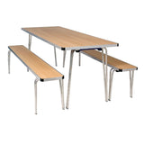 CD583 Gopak Contour Folding Table Oak 6ft JD Catering Equipment Solutions Ltd