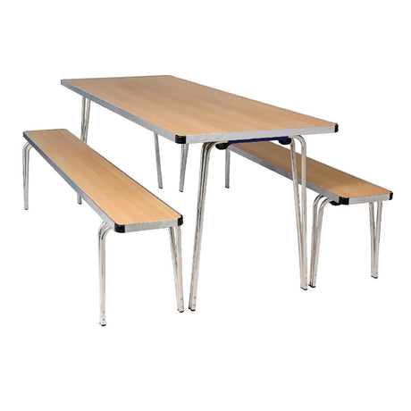 CD585 Gopak Contour Stacking Bench Oak Effect 6ft JD Catering Equipment Solutions Ltd