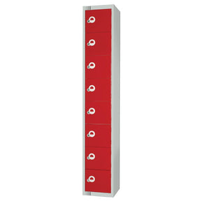 CE108-EL Elite Eight Door Electronic Combination Locker Red JD Catering Equipment Solutions Ltd