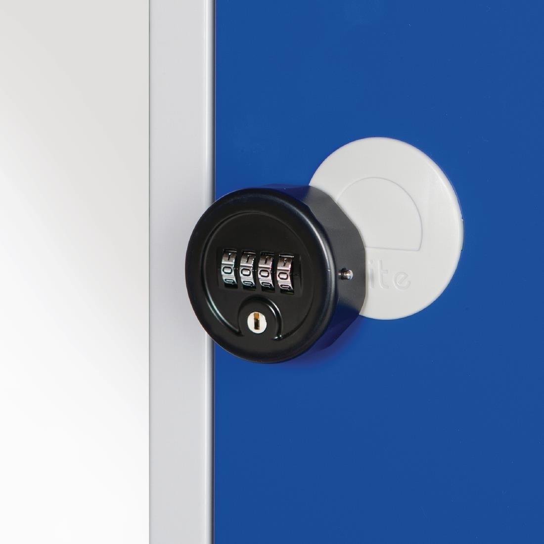 CE109-CLS Elite Eight Door Manual Combination Locker Locker Green with Sloping Top JD Catering Equipment Solutions Ltd