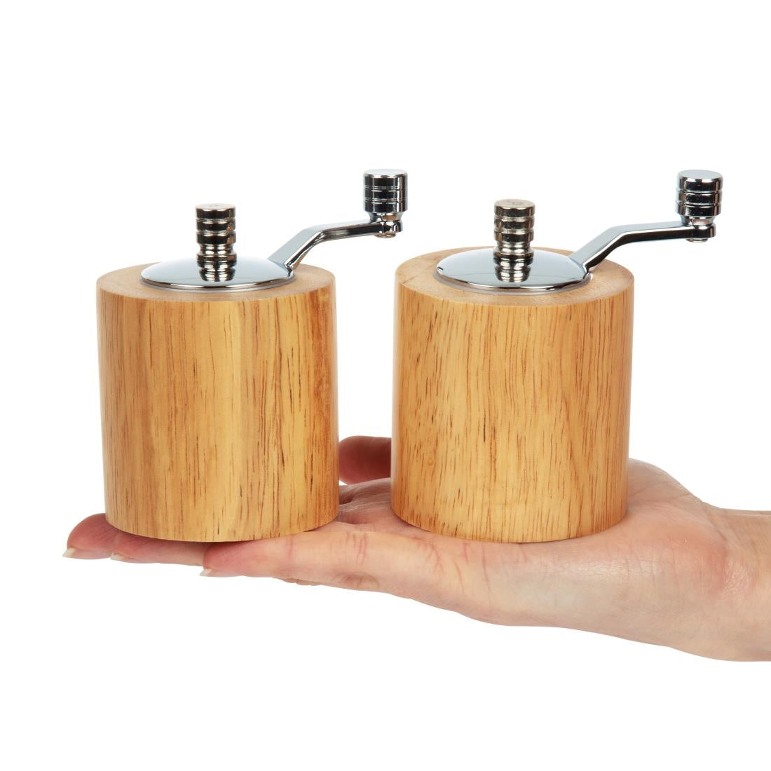 CE246 Light Wood Salt and Pepper Mill Grinder Set JD Catering Equipment Solutions Ltd