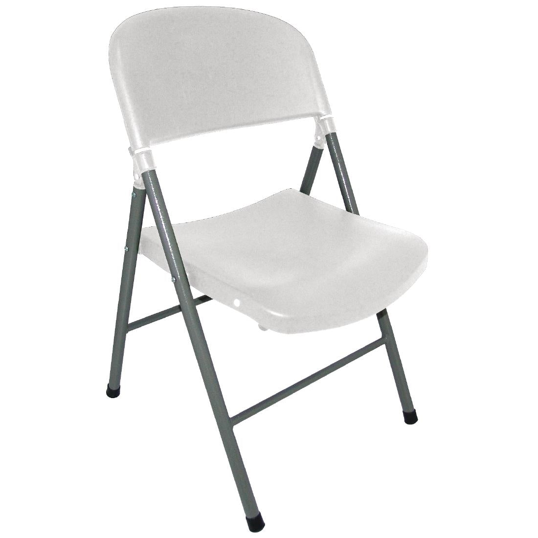 CE692 Bolero Foldaway Utility Chairs White (Pack of 2) JD Catering Equipment Solutions Ltd