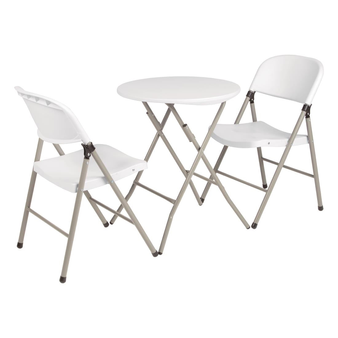 CE692 Bolero Foldaway Utility Chairs White (Pack of 2) JD Catering Equipment Solutions Ltd