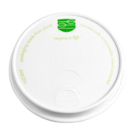 CF887 Vegware Compostable 89-Series Paper Hot Cup Lid (Pack of 1000) JD Catering Equipment Solutions Ltd