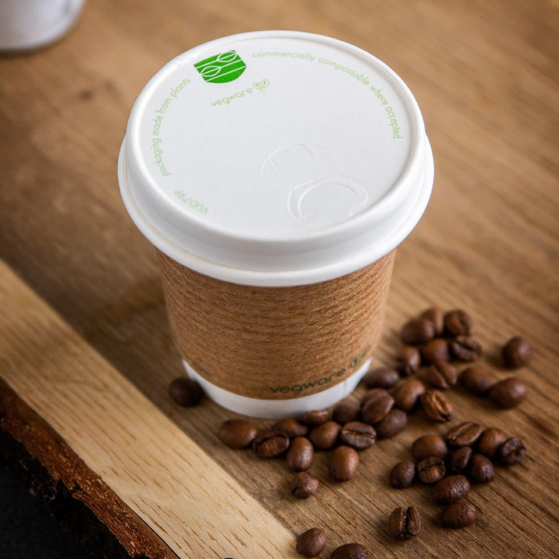 CF888 Vegware Compostable 79-Series Paper Hot Cup Lid (Pack of 1000) JD Catering Equipment Solutions Ltd