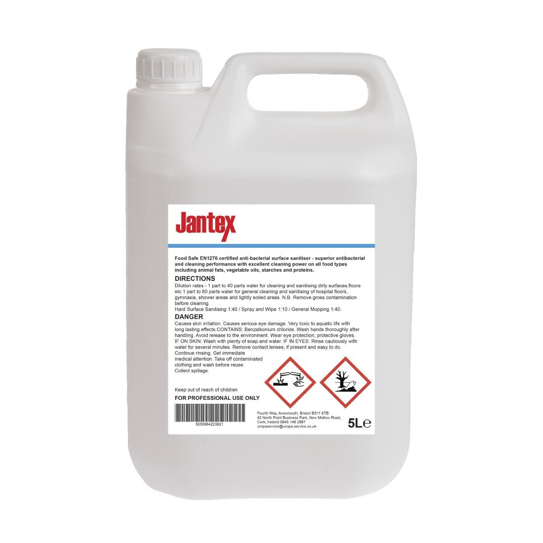 CF969 Jantex Kitchen Cleaner and Sanitiser Concentrate 5Ltr JD Catering Equipment Solutions Ltd
