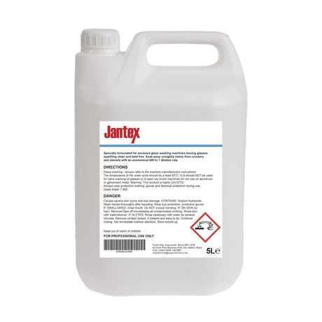 CF978 Jantex Glasswasher Detergent Concentrate 5Ltr (Single Pack) JD Catering Equipment Solutions Ltd