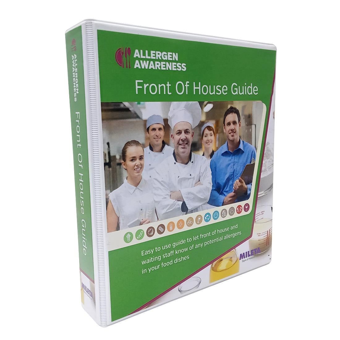 CG202 Chef Dishes Staff & Server Allergy Card Guide A5 Ring Binder (50 Double Sided Cards) JD Catering Equipment Solutions Ltd