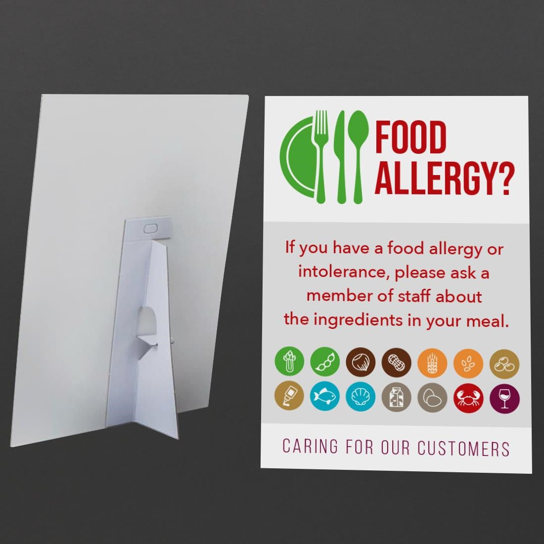 CG204 Customer Allergen Symbols & Ingredients Awareness Pub & Cafe Notice (2 x Display Options) JD Catering Equipment Solutions Ltd