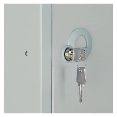 CG615-CS Elite Five Door Camlock Locker with Sloping Top Grey JD Catering Equipment Solutions Ltd