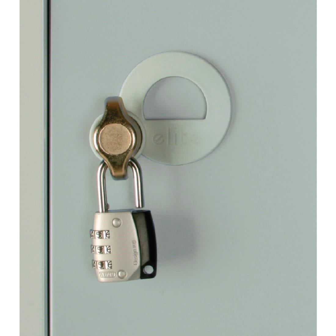 CG615-PS Elite Five Door Padlock Locker with Sloping Top Grey JD Catering Equipment Solutions Ltd