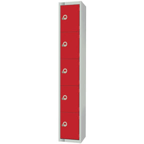 CG618-EL Elite Five Door Electronic Combination Locker Red JD Catering Equipment Solutions Ltd
