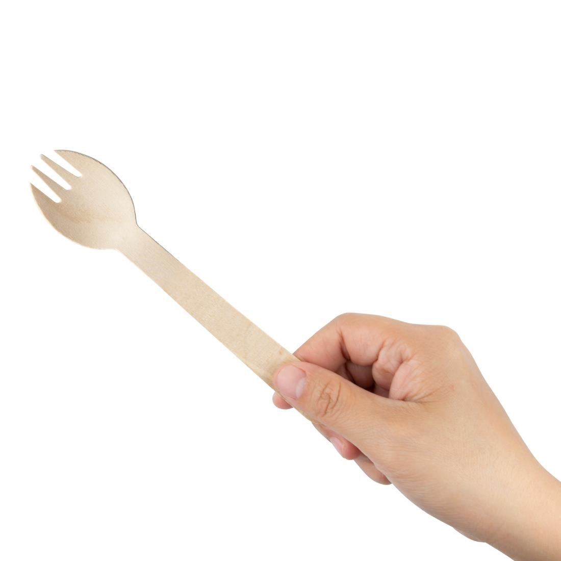CH086 Fiesta Compostable Individually Wrapped Wooden Sporks (Pack of 500) JD Catering Equipment Solutions Ltd