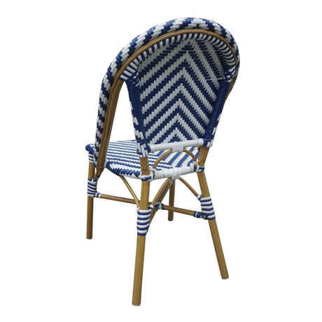 CH110 Bolero Parisian Style Rattan Side Chair Blue (Pack of 2) JD Catering Equipment Solutions Ltd