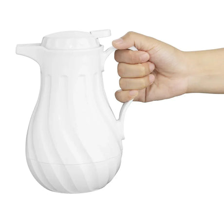 CH118 Olympia Insulated Swirl Jug White 0.5Ltr - JD Catering Equipment Solutions Ltd