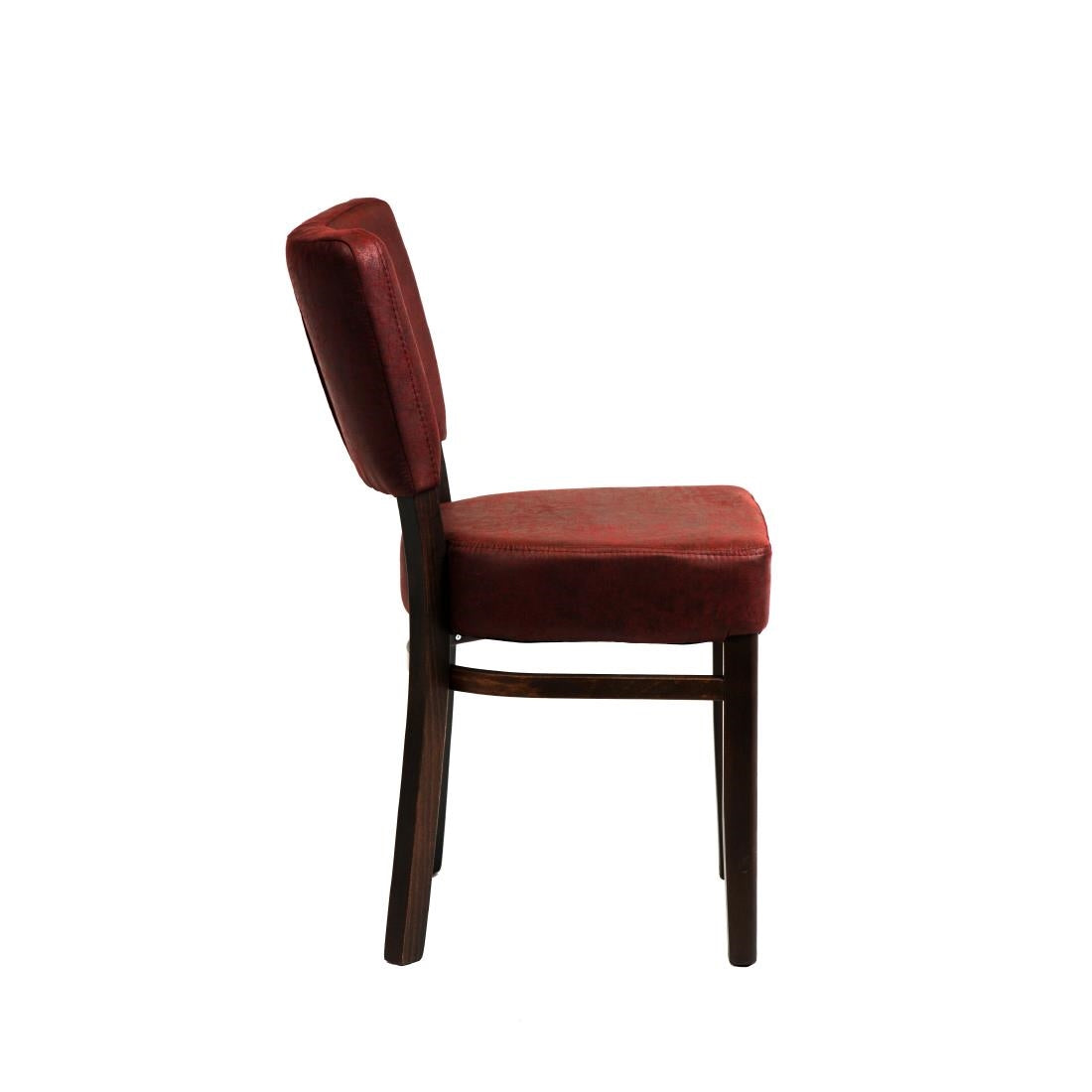 CH126 Oregon Wenge Wood and Faux Leather Dining Chair Bordeaux (Pack of 2) JD Catering Equipment Solutions Ltd