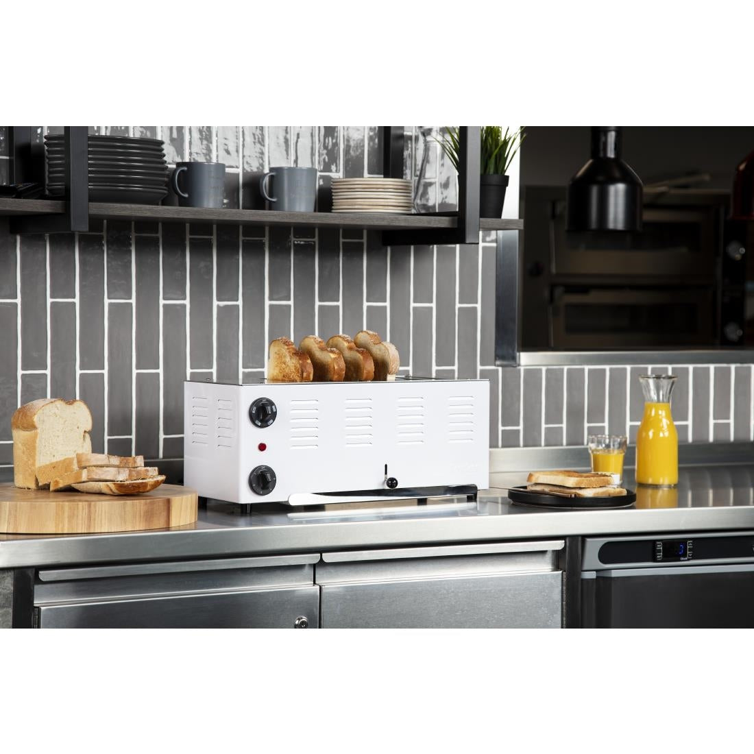 CH176 Rowlett Regent 6 Slot Toaster White with 2x Additional Elements JD Catering Equipment Solutions Ltd