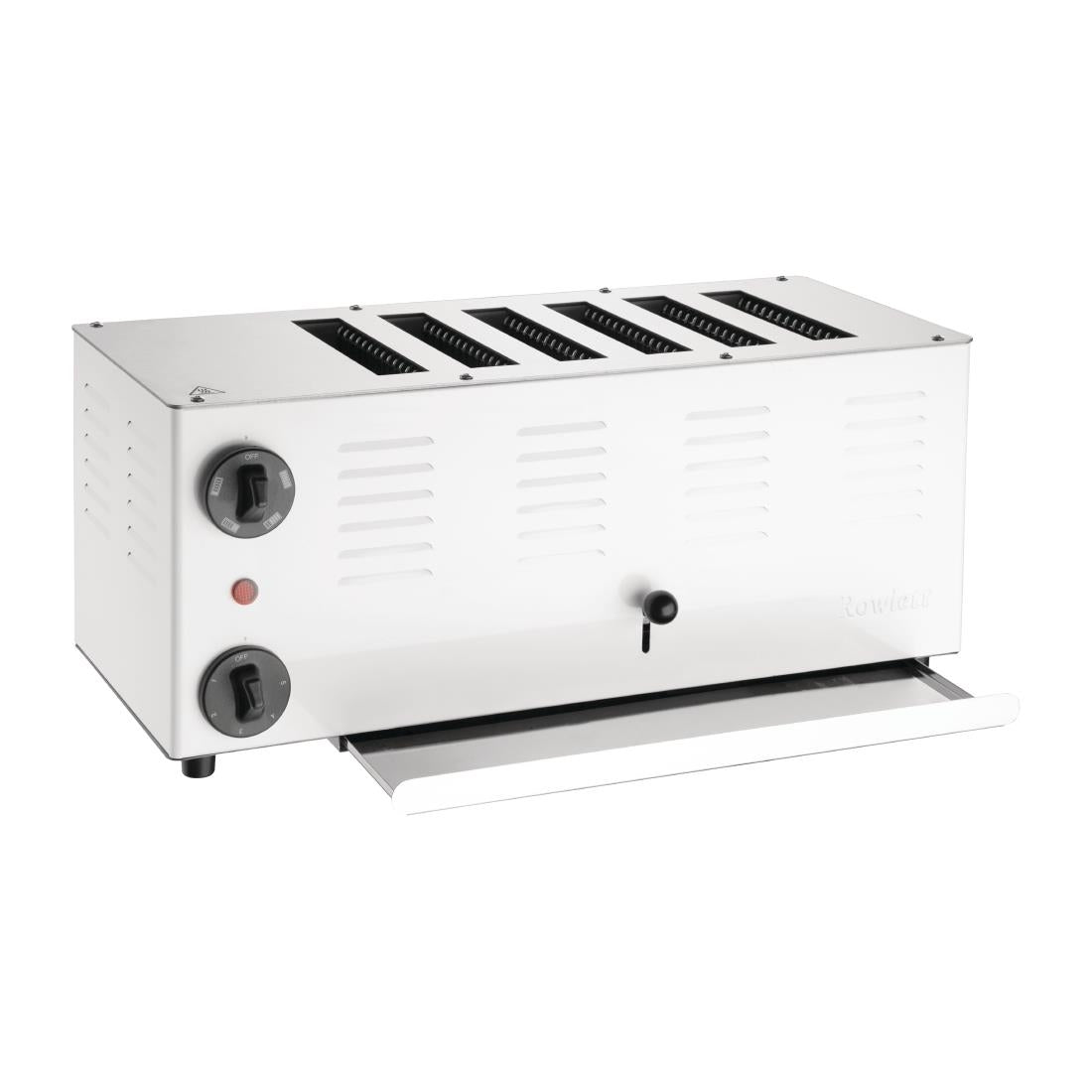 CH176 Rowlett Regent 6 Slot Toaster White with 2x Additional Elements JD Catering Equipment Solutions Ltd
