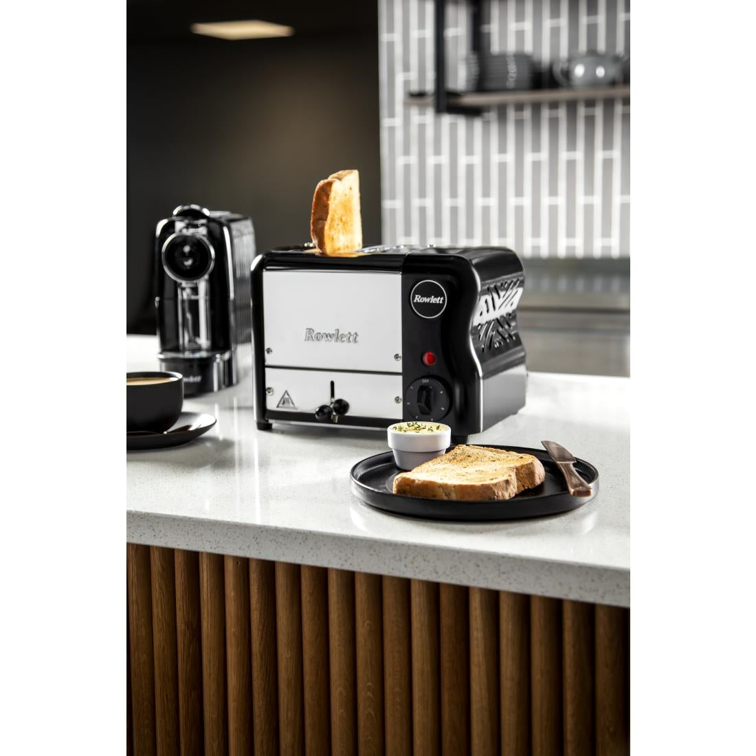 CH179 Rowlett Esprit 2 Slot Toaster Jet Black w/2 Additional Elements & Sandwich Cage JD Catering Equipment Solutions Ltd