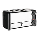 CH183 Rowlett Esprit 4 Slot Toaster Jet Black w/2x Additional Elements & Sandwich Cage JD Catering Equipment Solutions Ltd