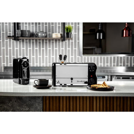 CH183 Rowlett Esprit 4 Slot Toaster Jet Black w/2x Additional Elements & Sandwich Cage JD Catering Equipment Solutions Ltd