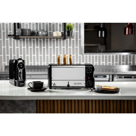 CH183 Rowlett Esprit 4 Slot Toaster Jet Black w/2x Additional Elements & Sandwich Cage JD Catering Equipment Solutions Ltd