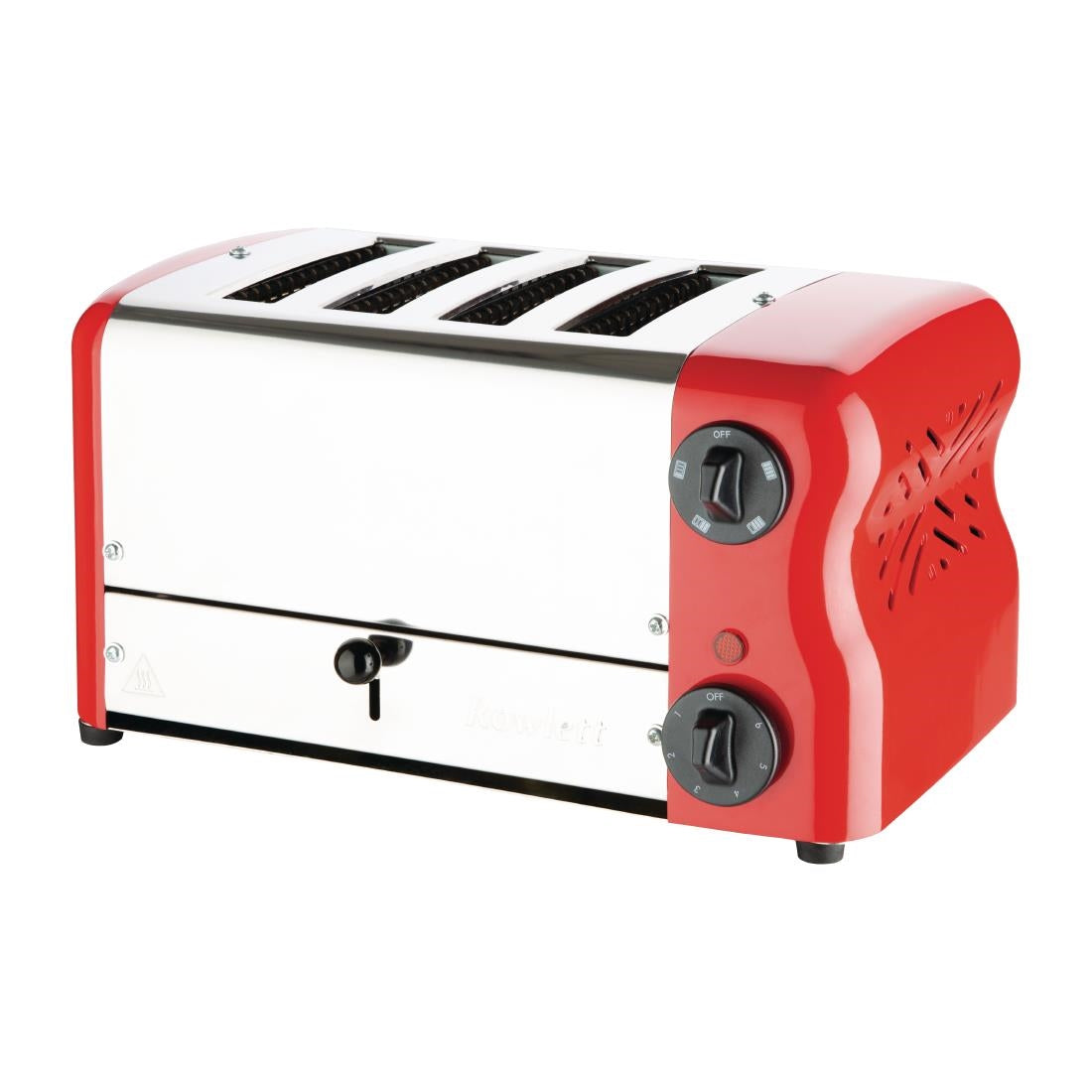 CH184 Rowlett Esprit 4 Slot Toaster Traffic Red w/2x Additional Elements & Sandwich Cage JD Catering Equipment Solutions Ltd