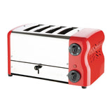 CH184 Rowlett Esprit 4 Slot Toaster Traffic Red w/2x Additional Elements & Sandwich Cage JD Catering Equipment Solutions Ltd