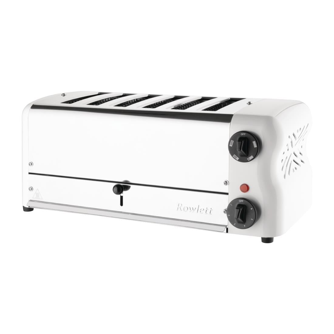 CH186 Rowlett Esprit Toaster White 6 Slot w/2x Additional Elements & Sandwich Cage JD Catering Equipment Solutions Ltd