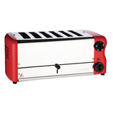 CH188 Rowlett Esprit 6 Slot Toaster Traffic Red w/2x Additional Elements & Sandwich Cage JD Catering Equipment Solutions Ltd