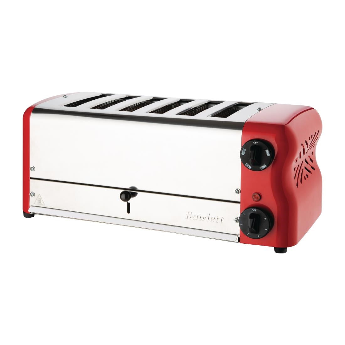 CH188 Rowlett Esprit 6 Slot Toaster Traffic Red w/2x Additional Elements & Sandwich Cage JD Catering Equipment Solutions Ltd