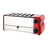 CH188 Rowlett Esprit 6 Slot Toaster Traffic Red w/2x Additional Elements & Sandwich Cage JD Catering Equipment Solutions Ltd