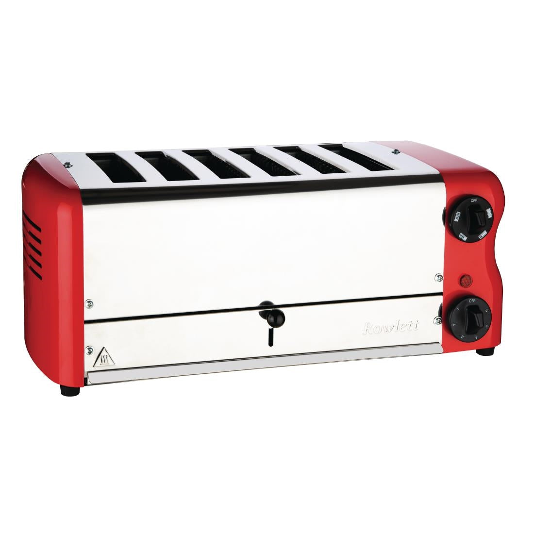 CH188 Rowlett Esprit 6 Slot Toaster Traffic Red w/2x Additional Elements & Sandwich Cage JD Catering Equipment Solutions Ltd