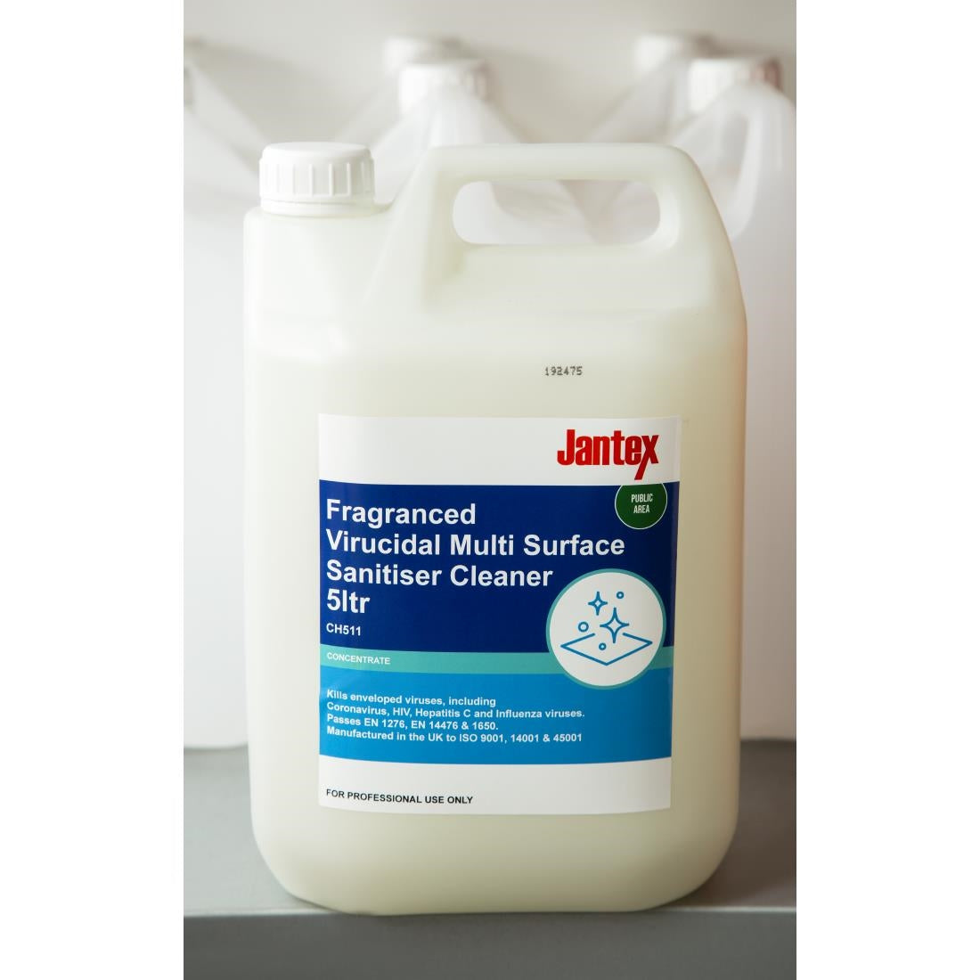 CH511 Jantex Virucidal Surface Sanitiser Concentrate Frangranced 5Ltr JD Catering Equipment Solutions Ltd