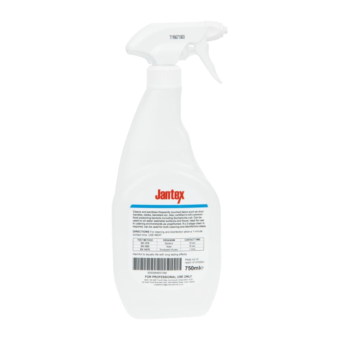 CH512 Jantex Virucidal Surface Sanitiser Ready To Use 750ml JD Catering Equipment Solutions Ltd