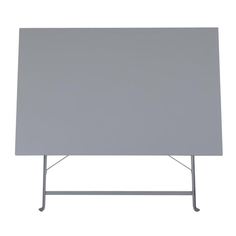 CH969 Bolero Pavement Style Folding Table Grey 1100mm x 700mm JD Catering Equipment Solutions Ltd