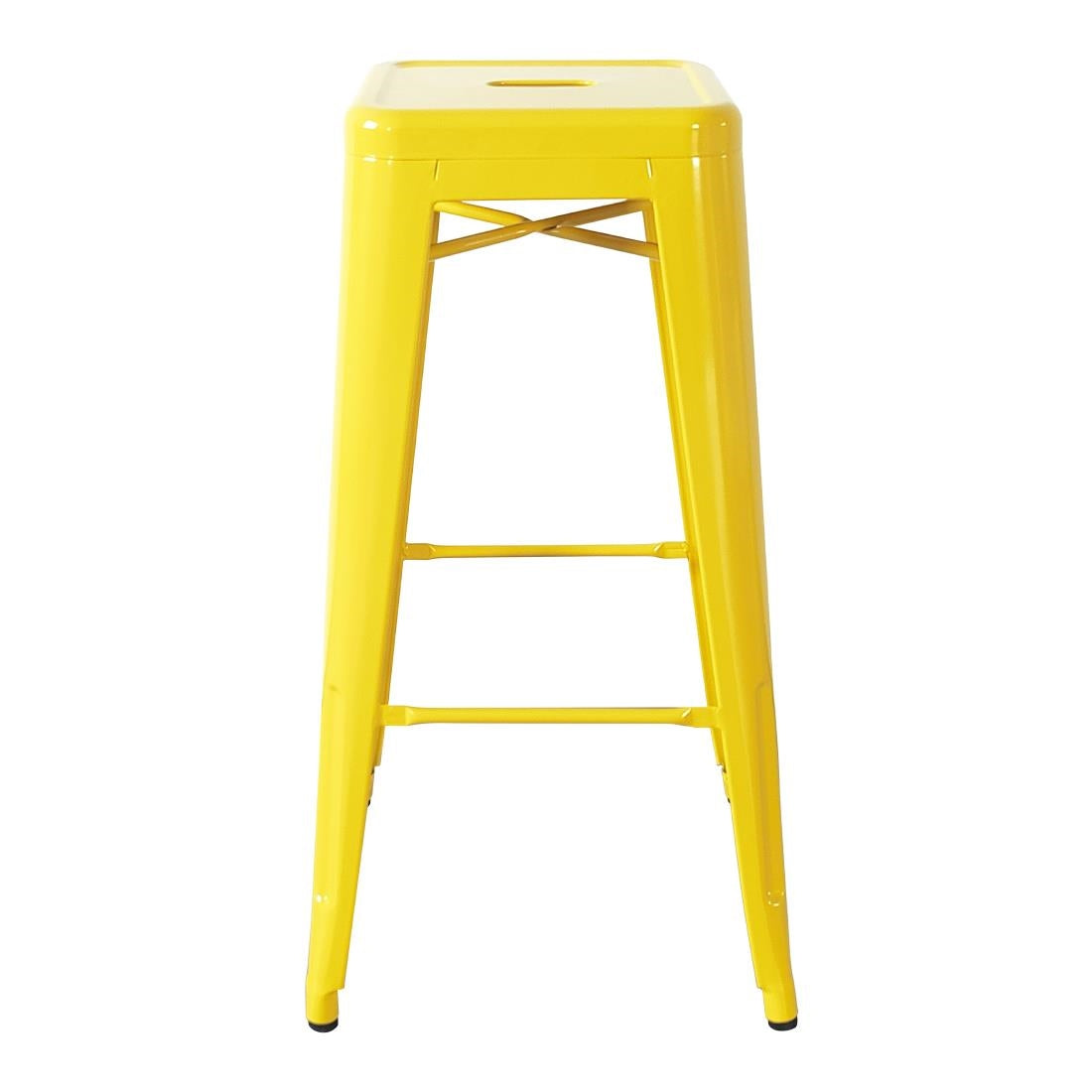 CH999 Bolero Bistro Yellow Steel High Stool (Pack of 4) JD Catering Equipment Solutions Ltd