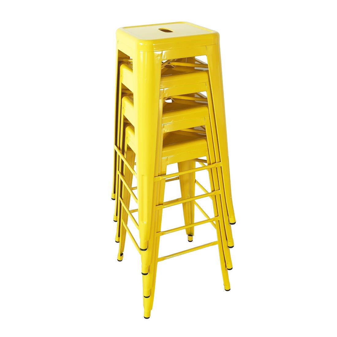 CH999 Bolero Bistro Yellow Steel High Stool (Pack of 4) JD Catering Equipment Solutions Ltd