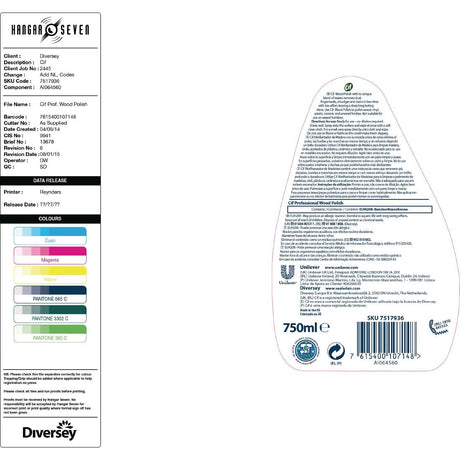 CIF Pro Formula Wood Polish Ready To Use 750ml JD Catering Equipment Solutions Ltd