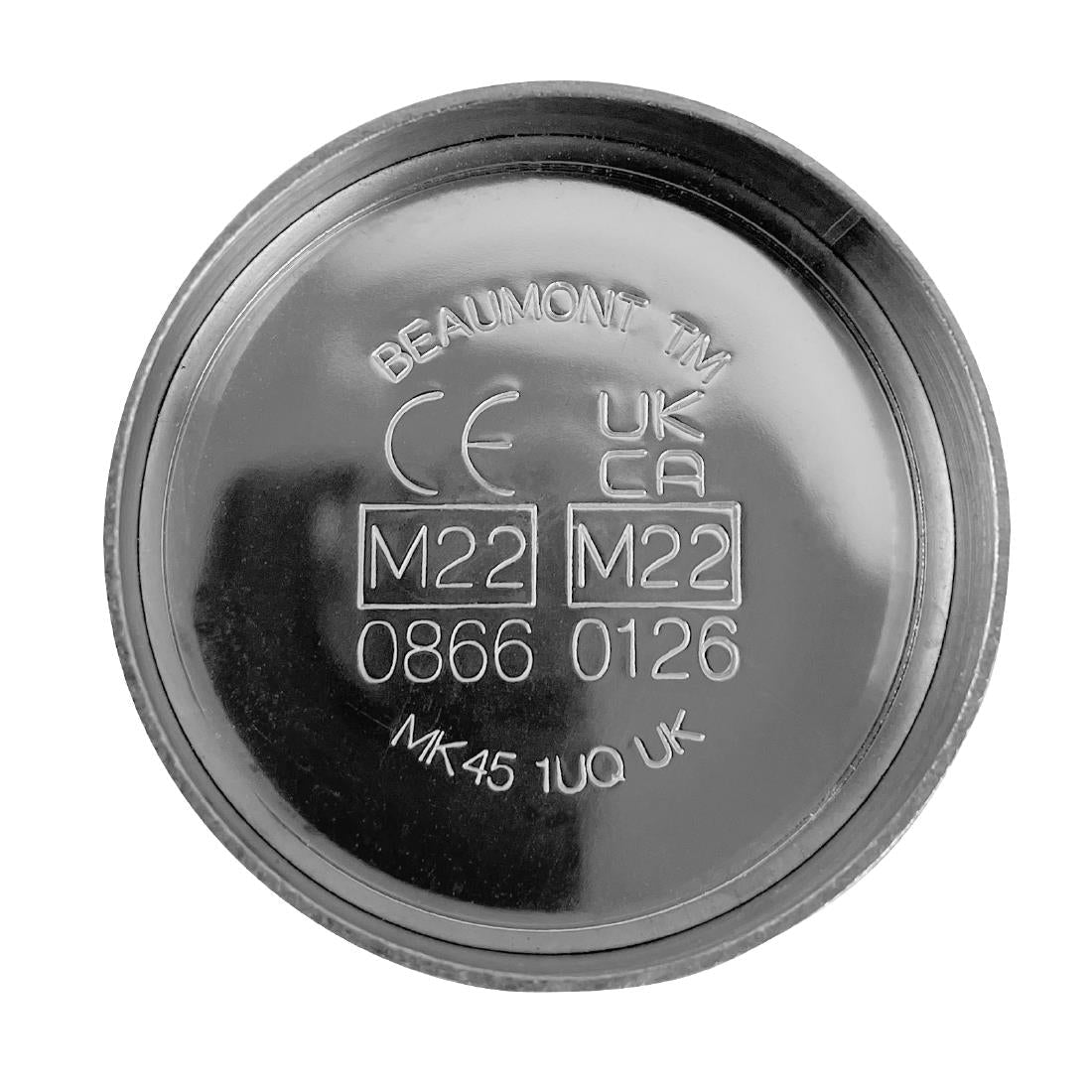 CJ447 Beaumont Stainless Steel Thimble Measure CE Marked 200ml JD Catering Equipment Solutions Ltd