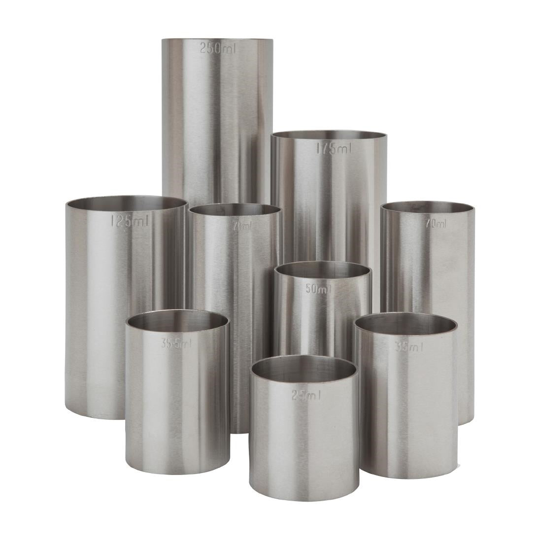 CJ447 Beaumont Stainless Steel Thimble Measure CE Marked 200ml JD Catering Equipment Solutions Ltd