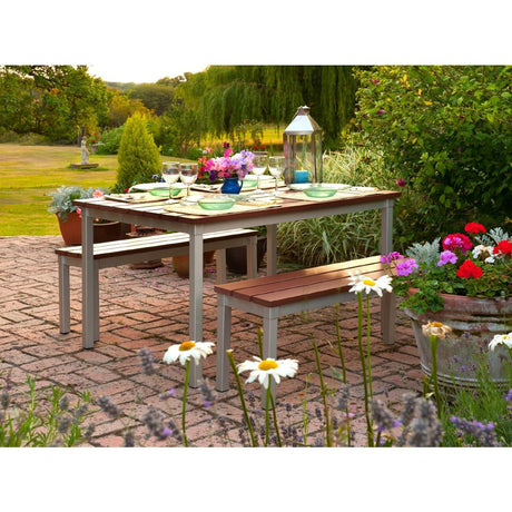 CK814 Enviro Outdoor Walnut Effect Faux Wood Bench 3ft JD Catering Equipment Solutions Ltd