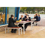 CK814 Enviro Outdoor Walnut Effect Faux Wood Bench 3ft JD Catering Equipment Solutions Ltd