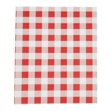 CL659 Greaseproof Paper Sheets Red Gingham 310 x 380mm (Pack of 200) JD Catering Equipment Solutions Ltd