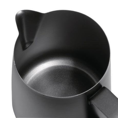 CM606 Olympia Black Non-Stick Milk Frothing Jug 340ml JD Catering Equipment Solutions Ltd